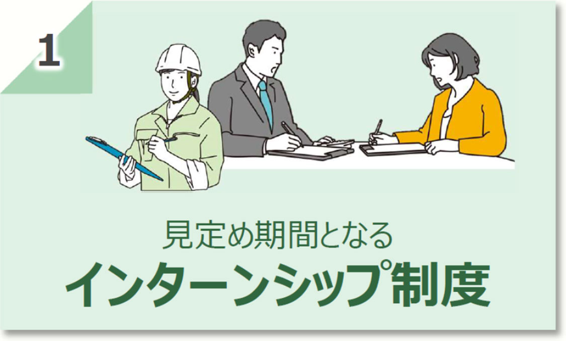 見定め期間となるインターンシップ制度